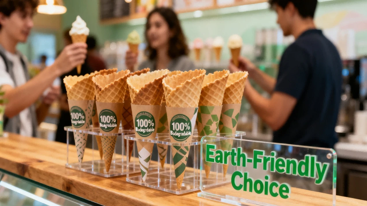 eco-friendly Paper Ice Cream Cones 1 eco-friendly Paper Ice Cream Cones 1